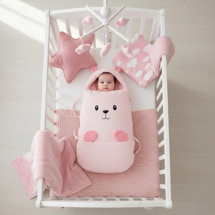Cozy Mood Cartoon Infant Winter Sleep Bag - Image 3