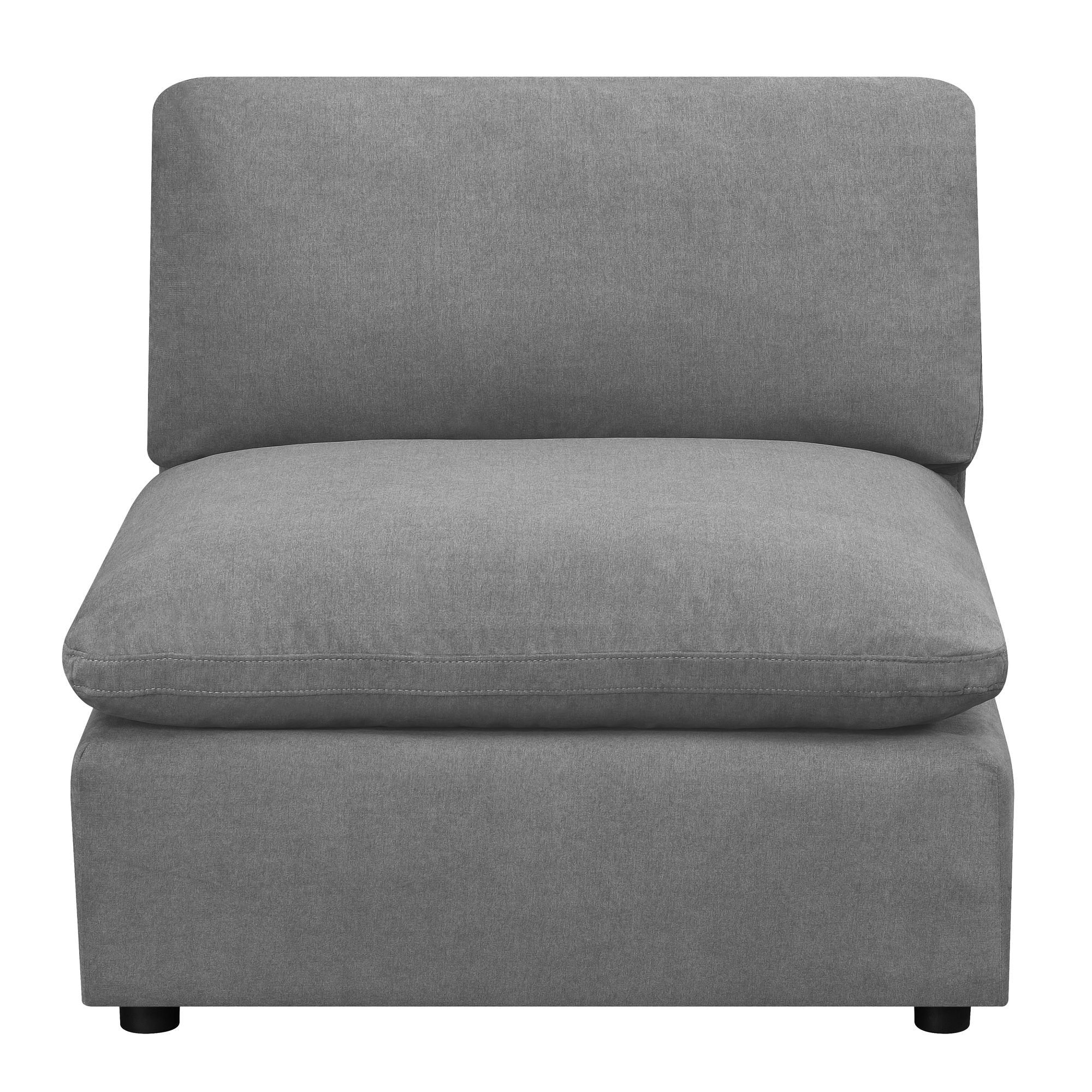 Cloud 9 - Sectional Armless Chair - Dark Gray - Image 3