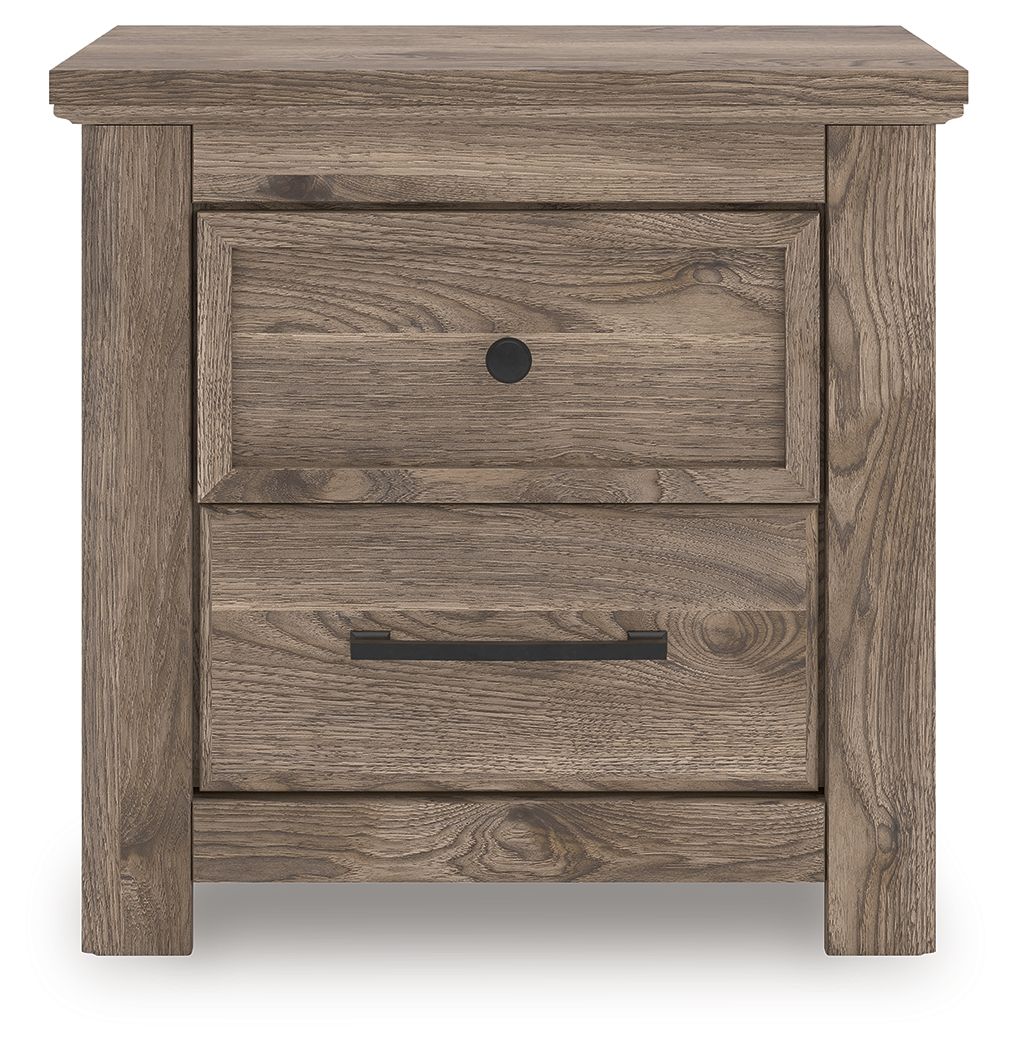 Rusticott - Two Drawer Night Stand - Brown - Image 2