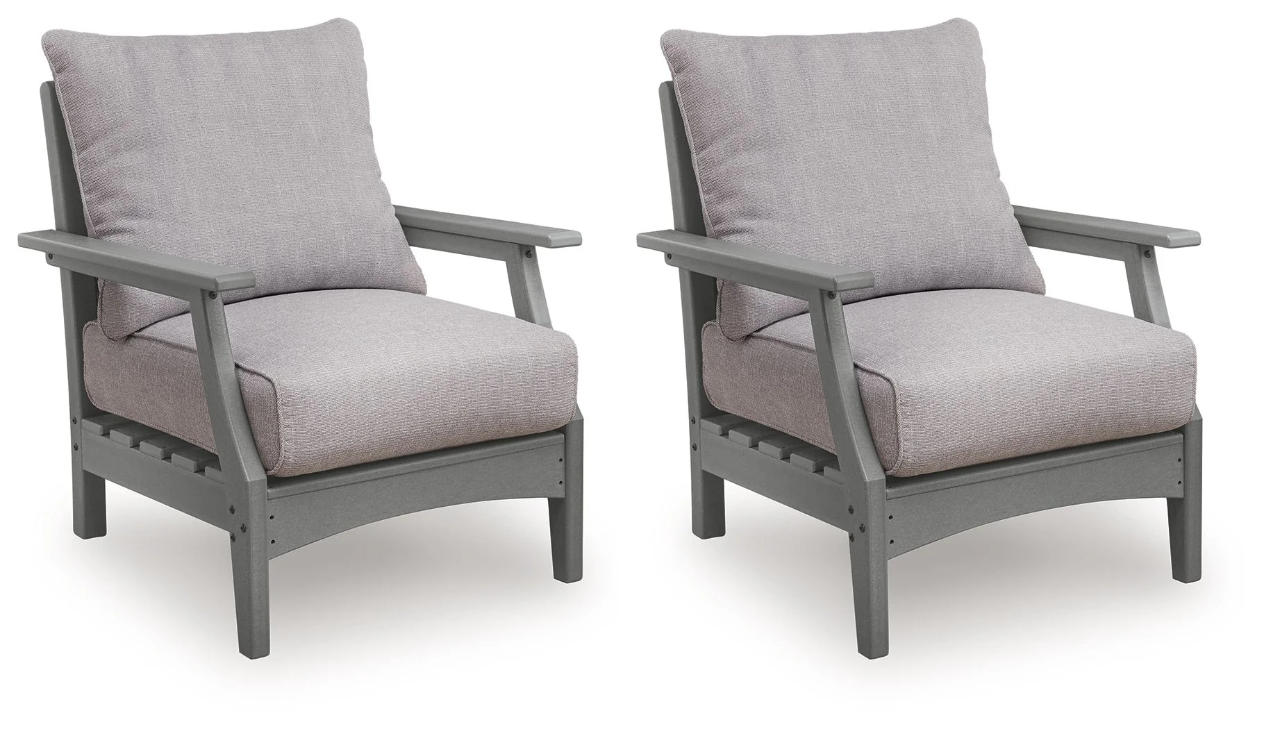Cove Beach - Lounge Chair With Cushion (Set of 2) - Gray - Image 1