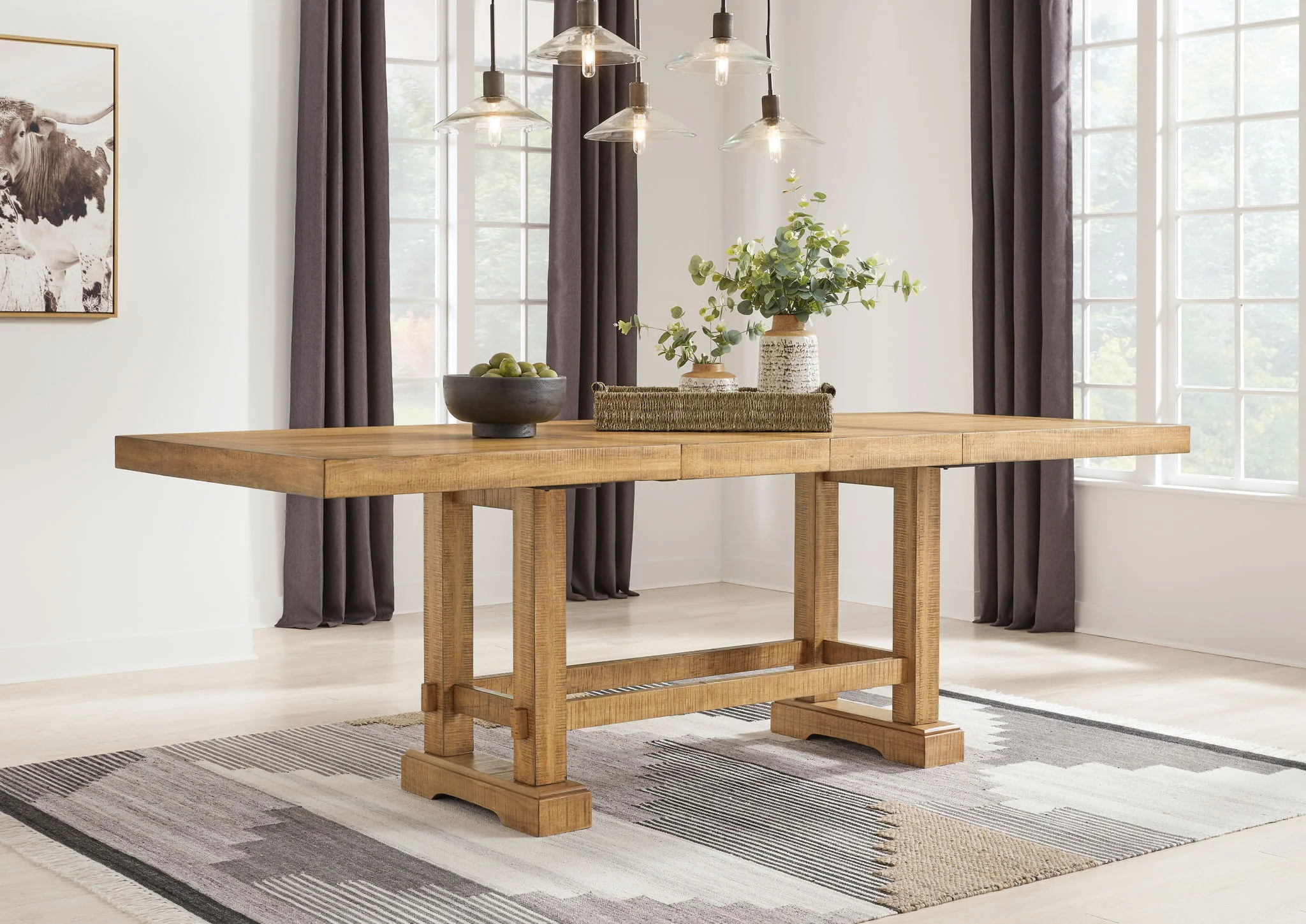 Havonplane - Rectangular Dining Room Counter Extension Table - Brown - Image 2