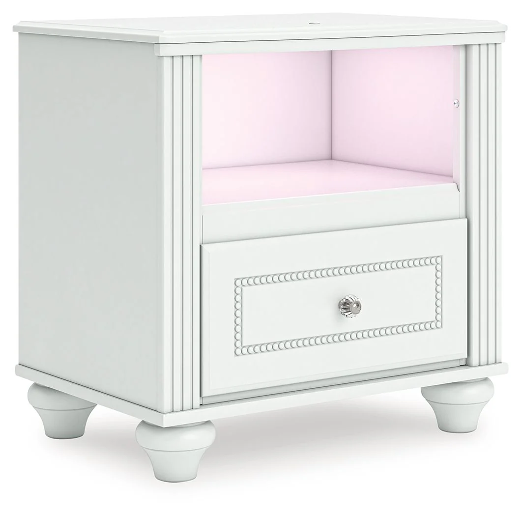 Kozlani - One Drawer Night Stand - White - Image 2