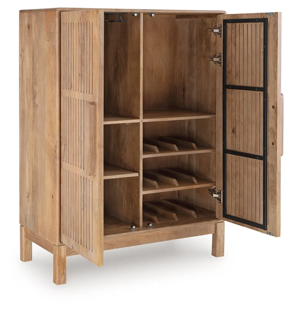 Pellamour - Bar Cabinet - Natural Brown - Image 2
