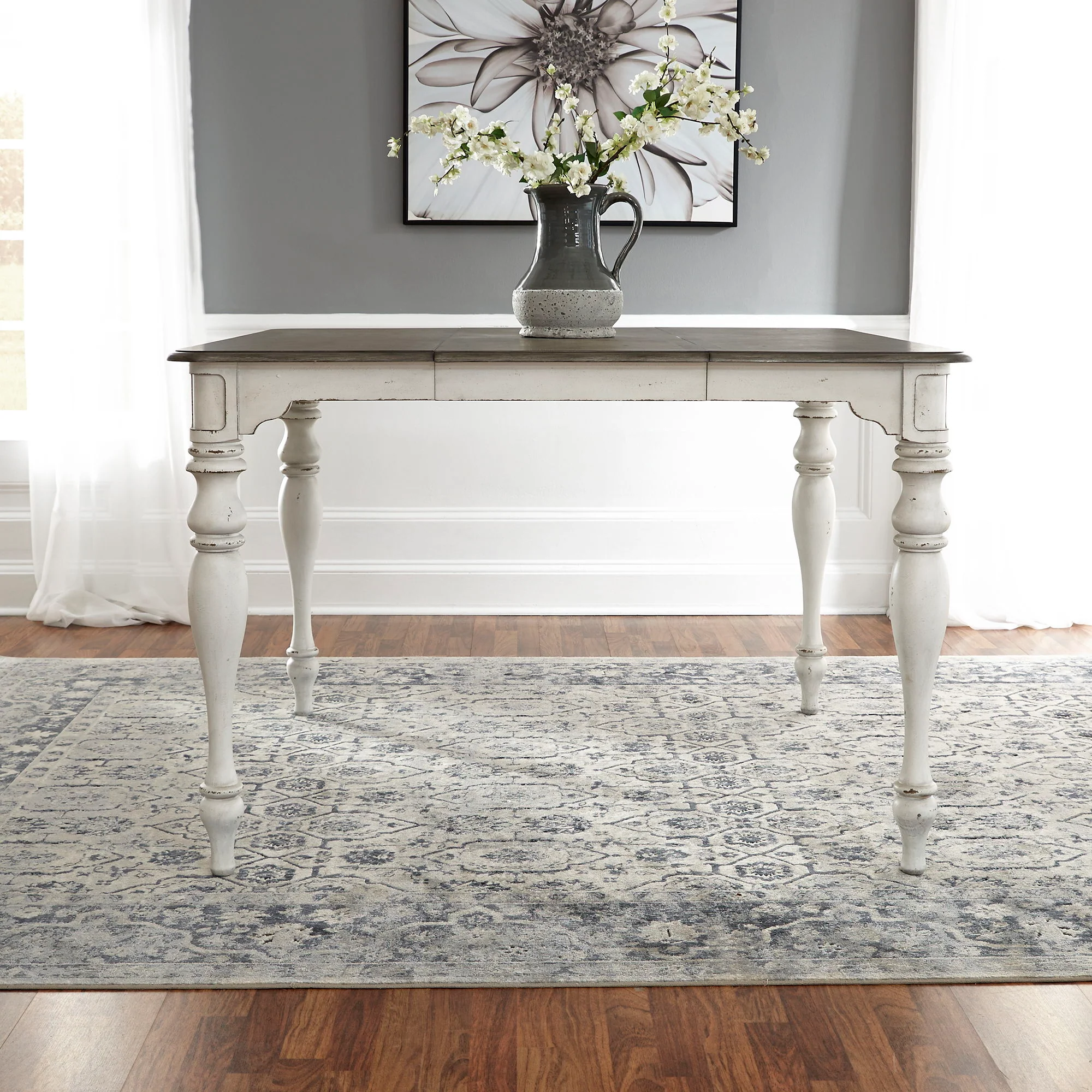 Magnolia Manor – Gathering Leg Table – Antique White