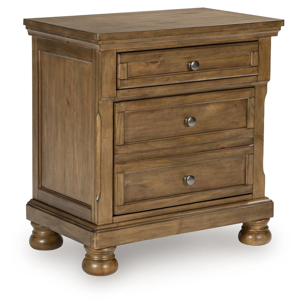 Feddinger - Two Drawer Night Stand - Medium Brown - Image 1
