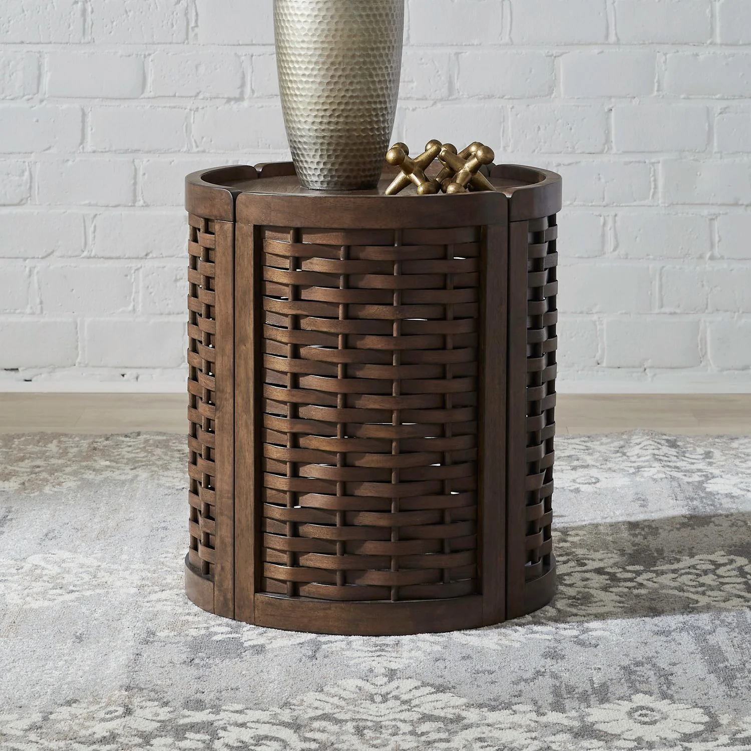 Warren Park - Round End Table - Coffee Brown - Image 1