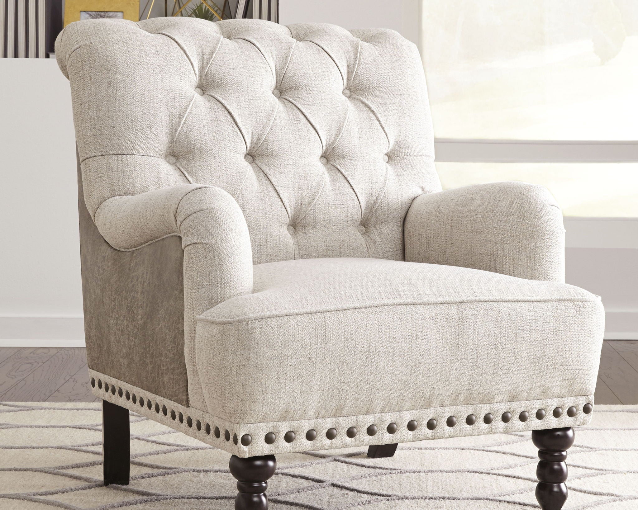 Tartonelle - Accent Chair - Ivory / Taupe - Image 2