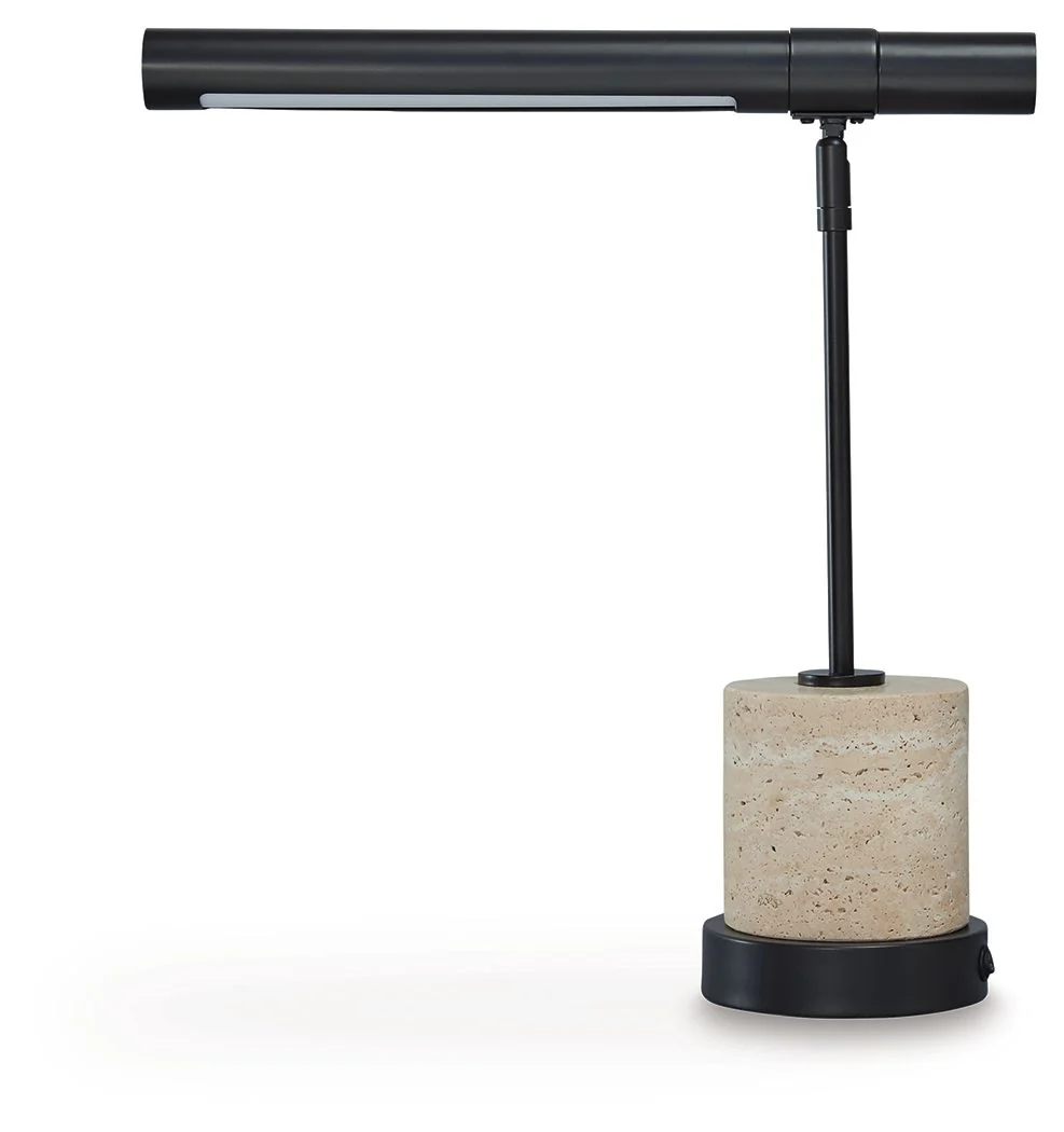 Vinmour – Metal Desk Lamp – Brown / Beige