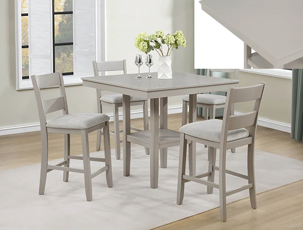 Lester 5-PC Counter Table Set - Greige - Image 1