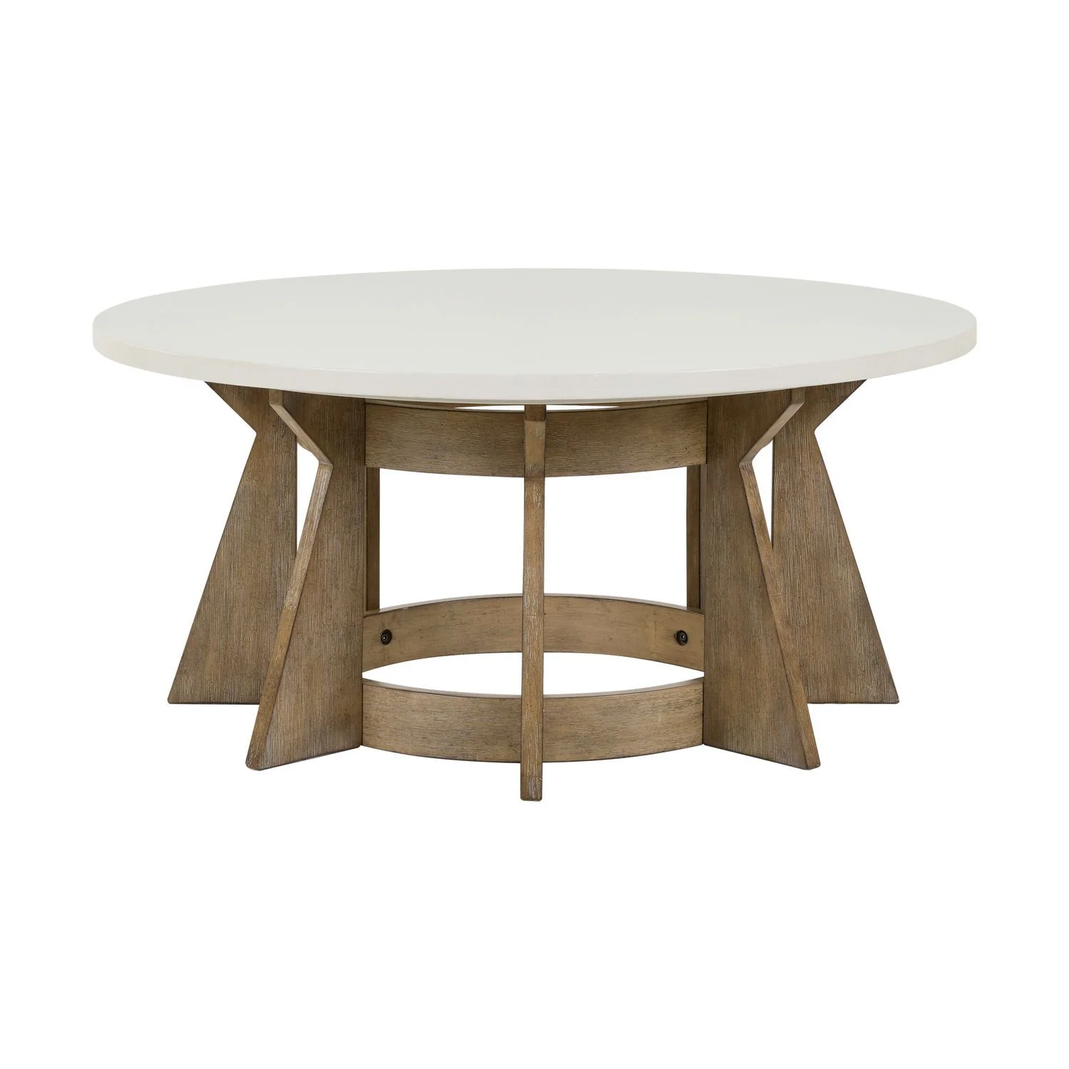 Berkley Square - Round Cocktail Table - Linen & Khaki - Image 2