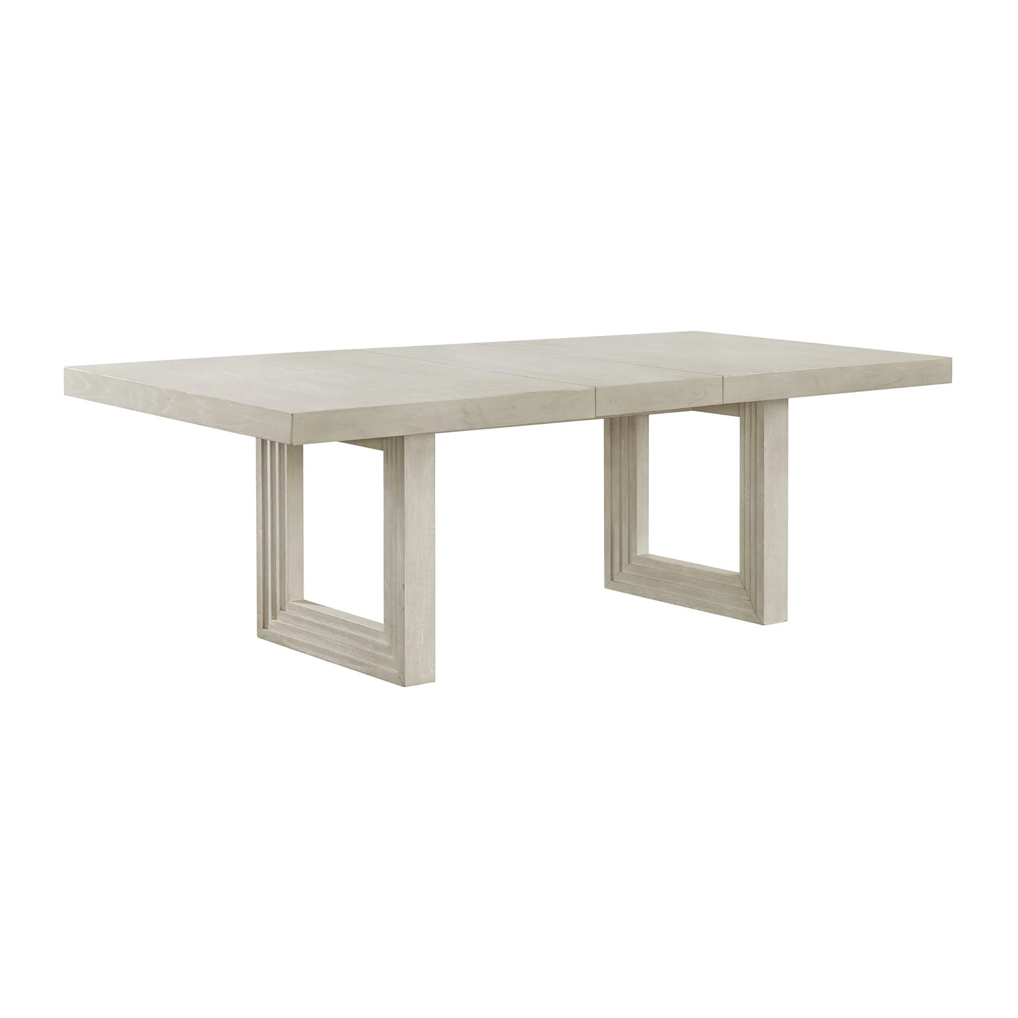Avalanche – Rectangular Dining Table With 18″ Leaf – Antique White