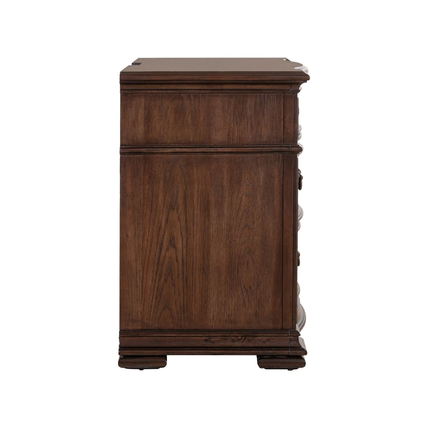 Providence Park - Bedside Chest With Charging Station - Chateau Brown - Image 2