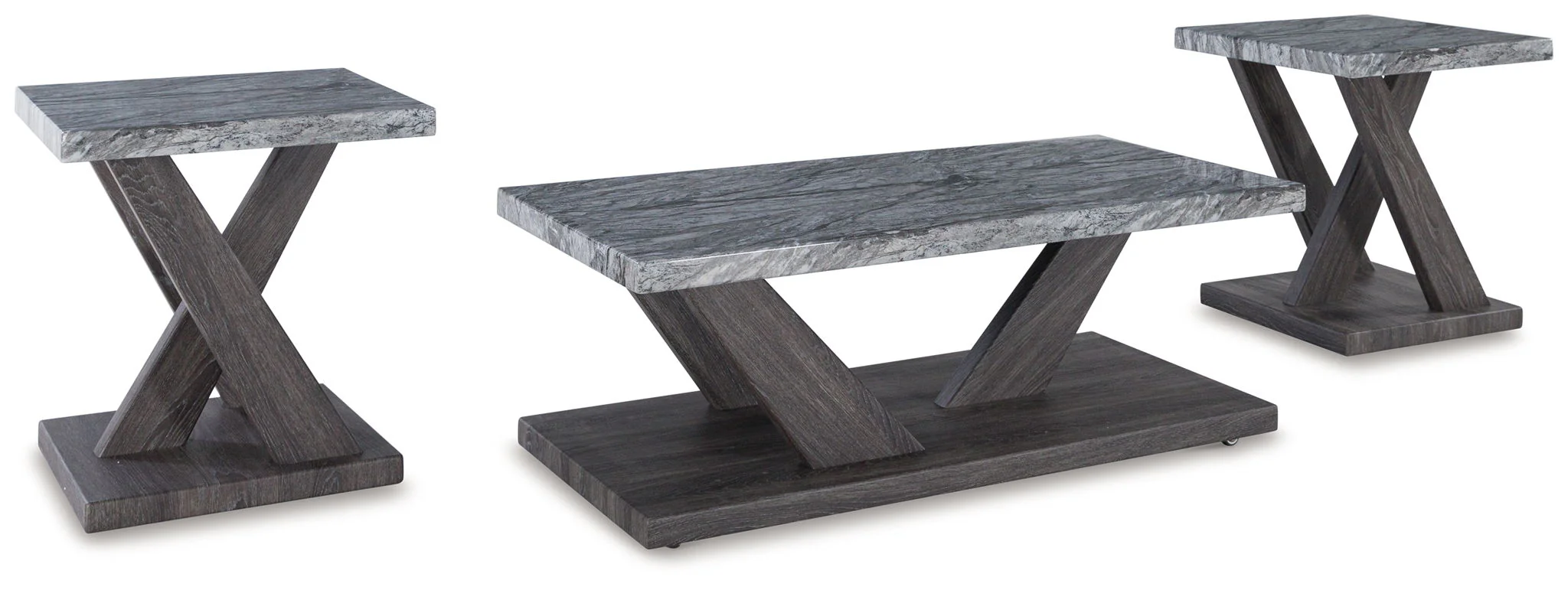 Bensonale – Occasional Table Set (Set of 3) – Brown / Gray