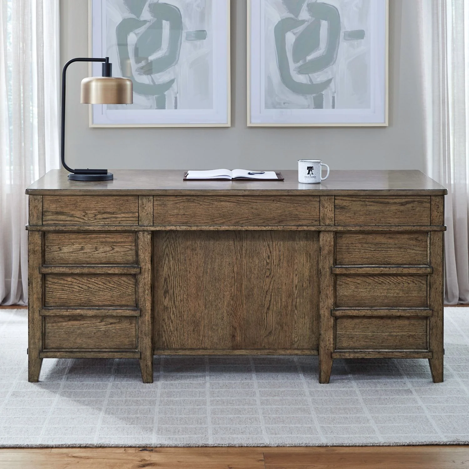 Carolina Park – Jr Executive Desk – Amber Brown