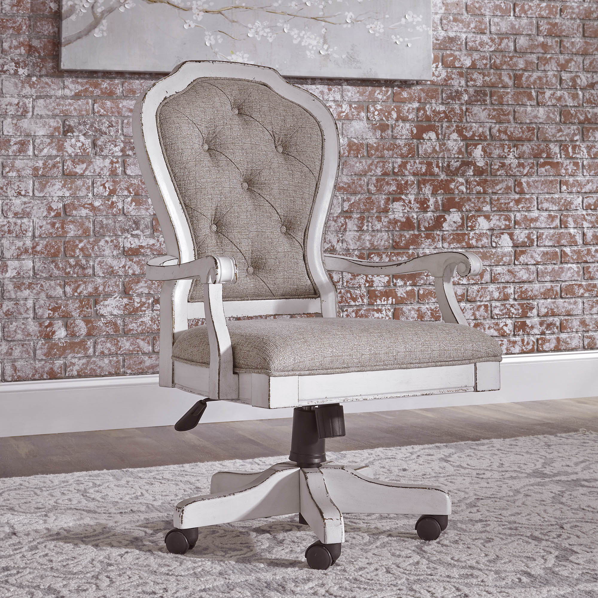 Magnolia Manor – Jr Executive Desk Chair – Antique White