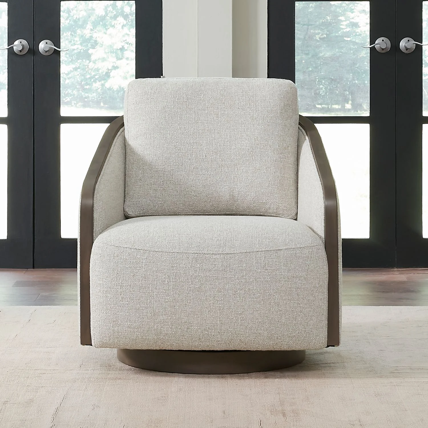 Nora - Upholstered Swivel Accent Chair - Image 2