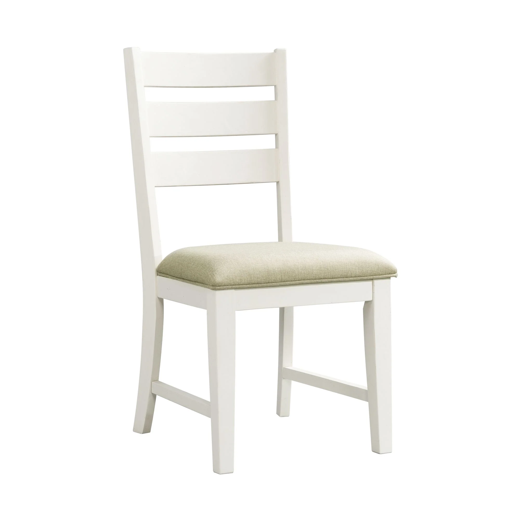Park Creek - Ladder Back Side Chair (Set of 2) - Cottage White Finish - Image 2