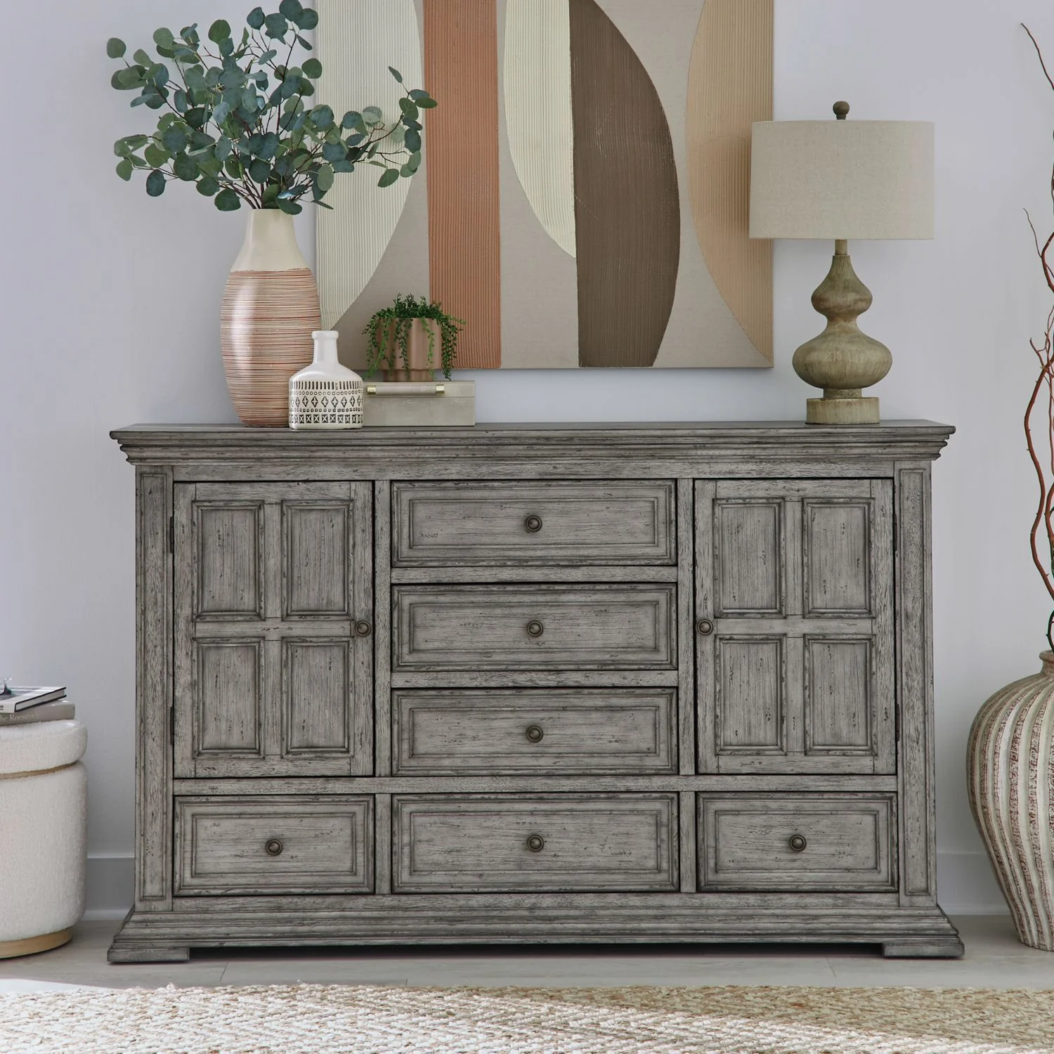 Big Valley - 2 Door 6 Drawer Dresser - Image 2