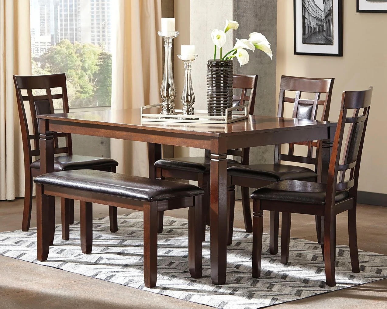Bennox - Dining Room Table Set (Set of 6) - Brown - Image 3