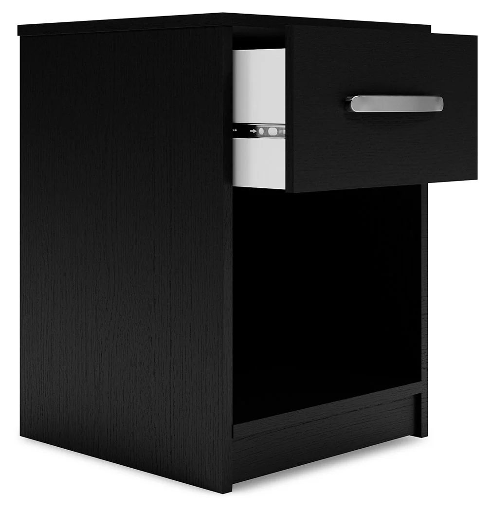 Finch - One Drawer Night Stand - Black - Image 2