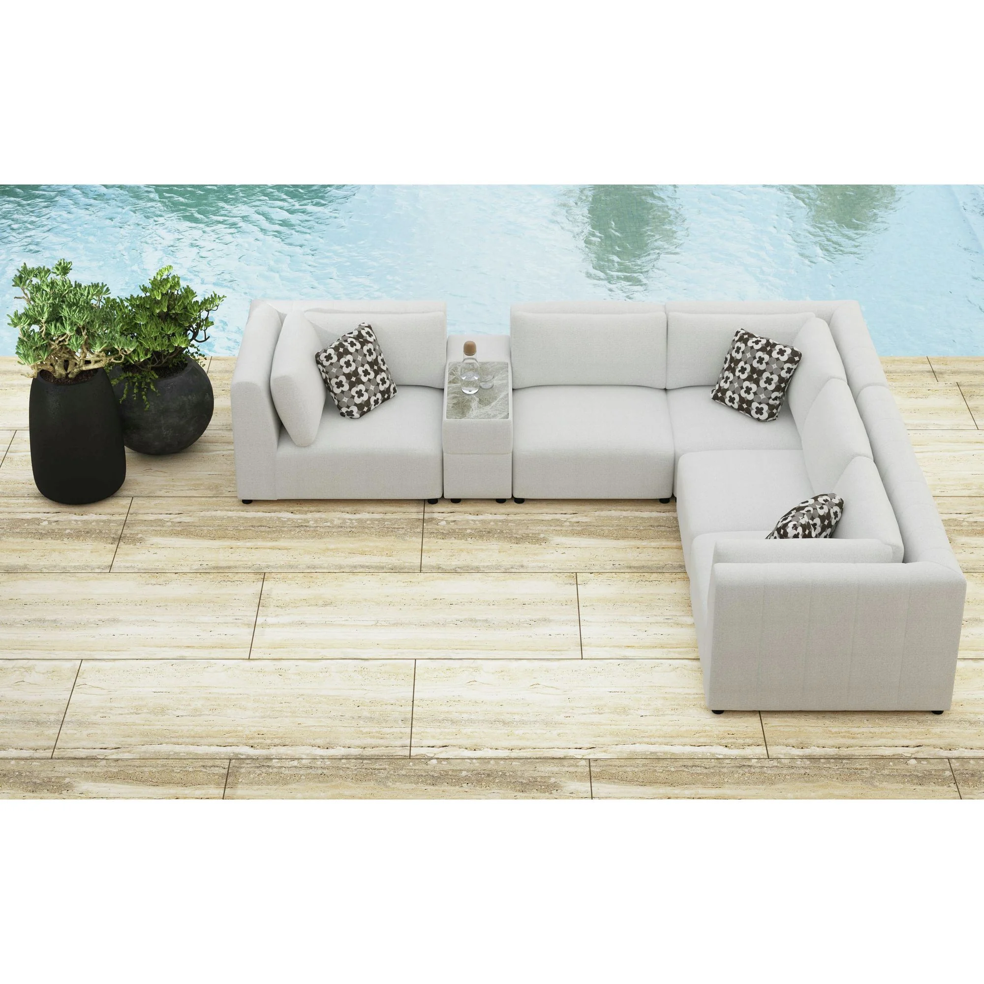 Zandara - Modular Console With Speaker And Cooler - Beige - Image 2