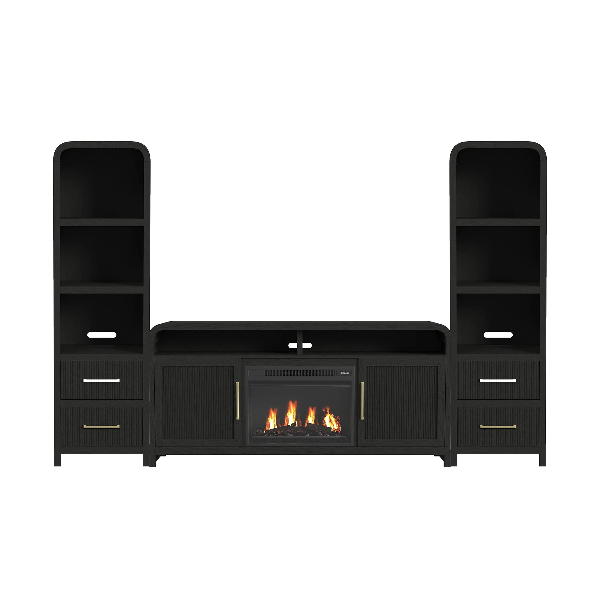 Ridgemont - 4 Piece Entertainment Unit With 70" TV Console - Image 2