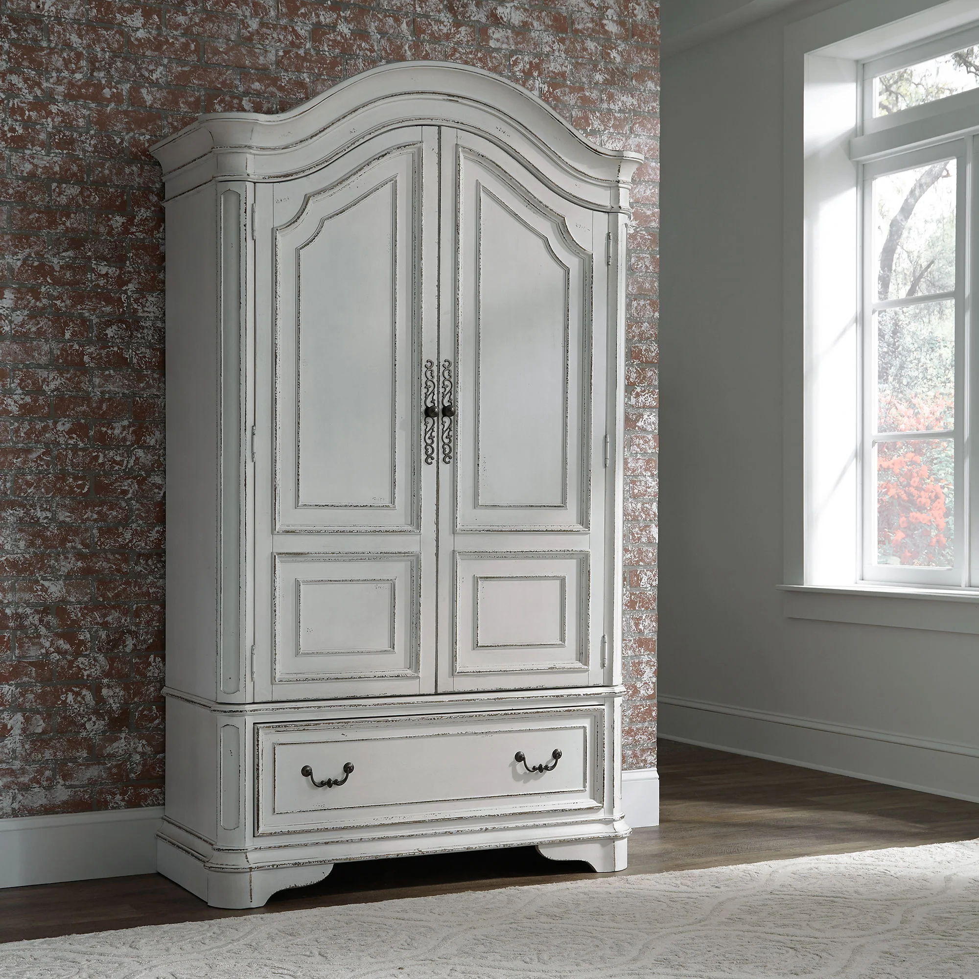 Magnolia Manor - Armoire - Antique White - Image 1