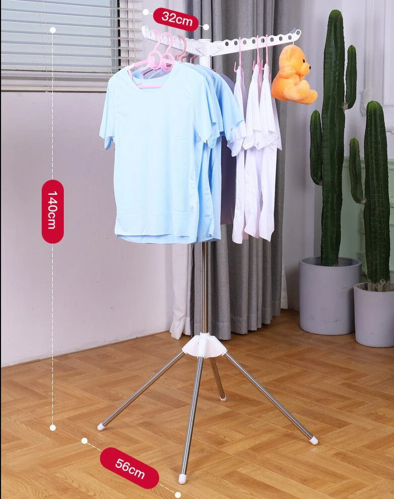 Portable Stainless Steel Triangle Clothes Drying Hanger - Image 3