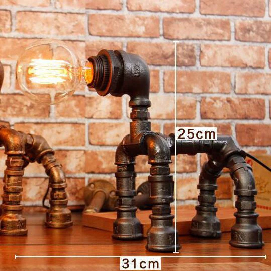 Dog Puppy Iron Pipe Table Lamp - Image 2