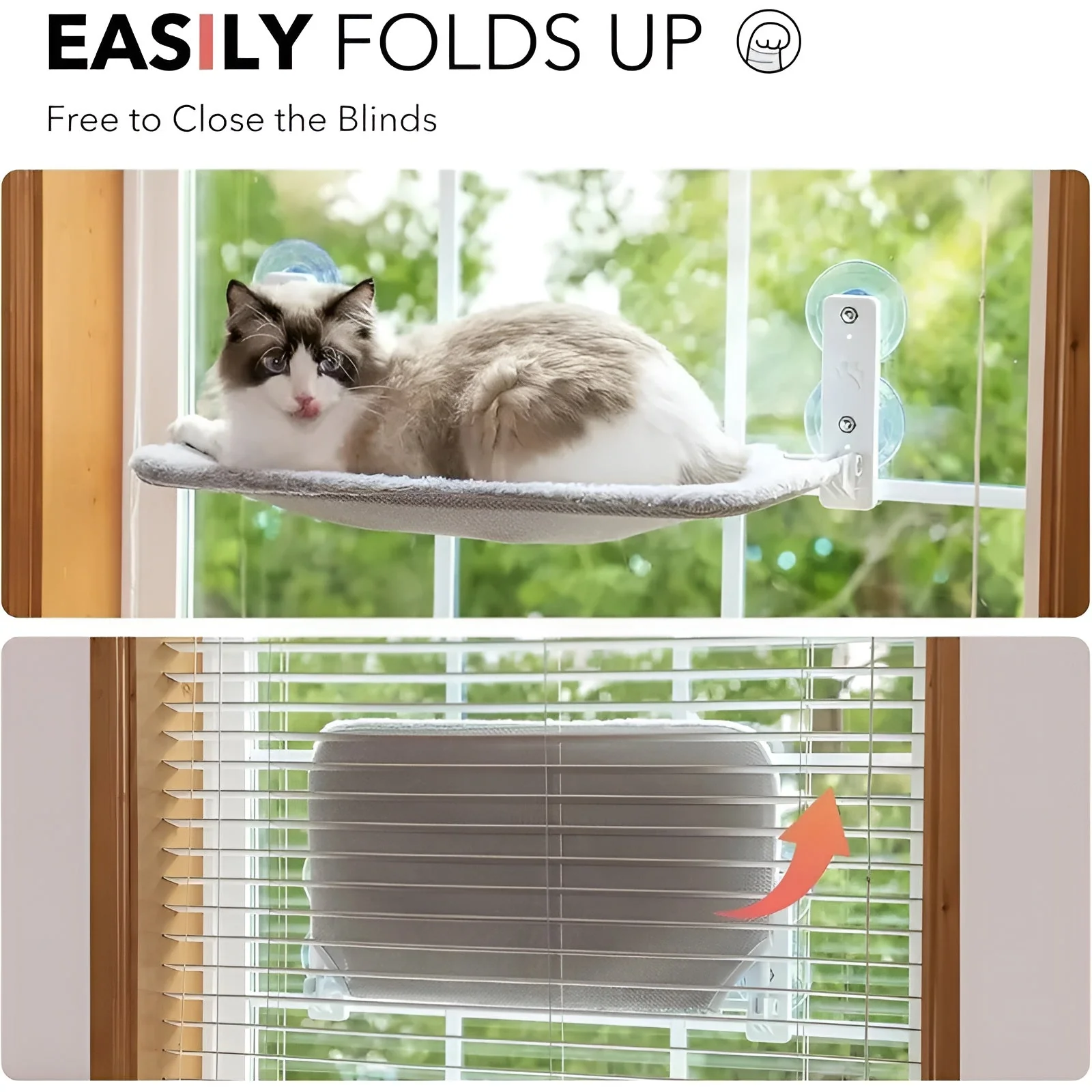 Window Side Foldable Comfy Cat Bed - Image 2