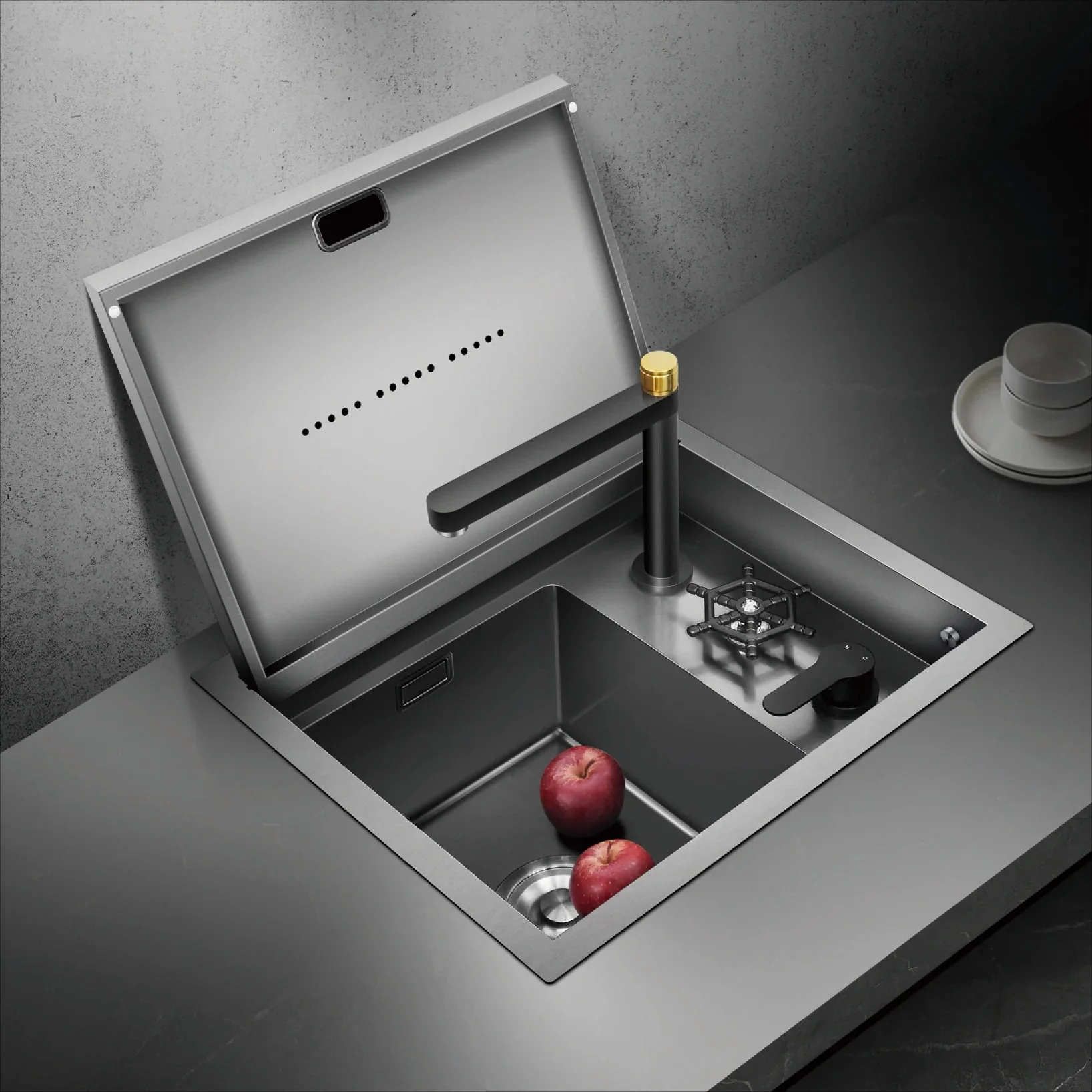 Sleek Multifunctional Cup Washer Modern Hidden Sink - Image 3