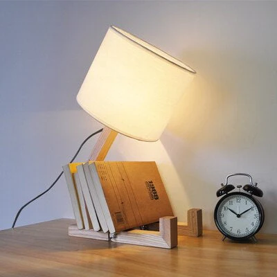 Modern Solid Wood Table Lamp - Image 3