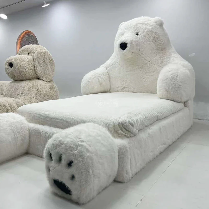 Polar Bear Giant Plush Cozy Bed - Image 1