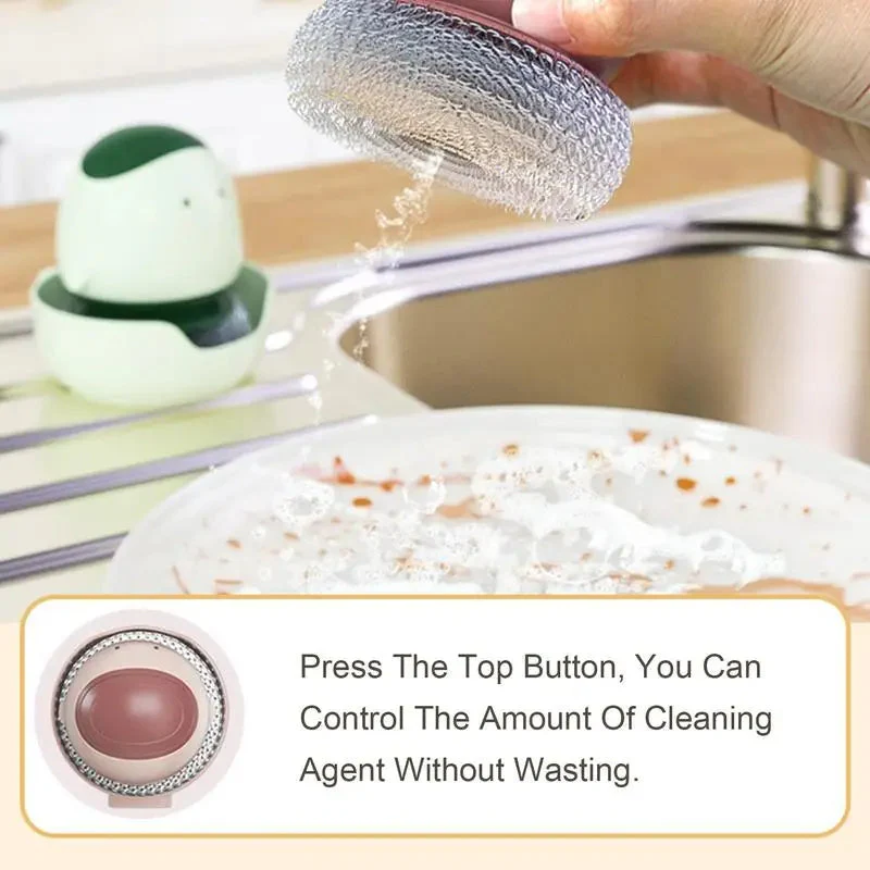 Automatic Liquid Dispenser Dishwashing Brush - Image 3