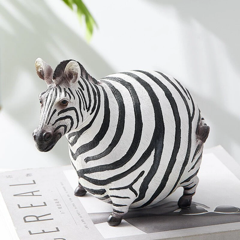 Modern Cute Zebra Resin Figurines - Image 3