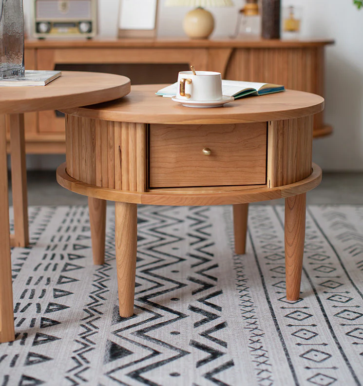 Wooden 2 Resting Coffee End Table Side Tables - Image 2