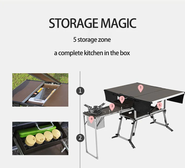 Outdoor Foldable Mobile Kitchen - Image 3