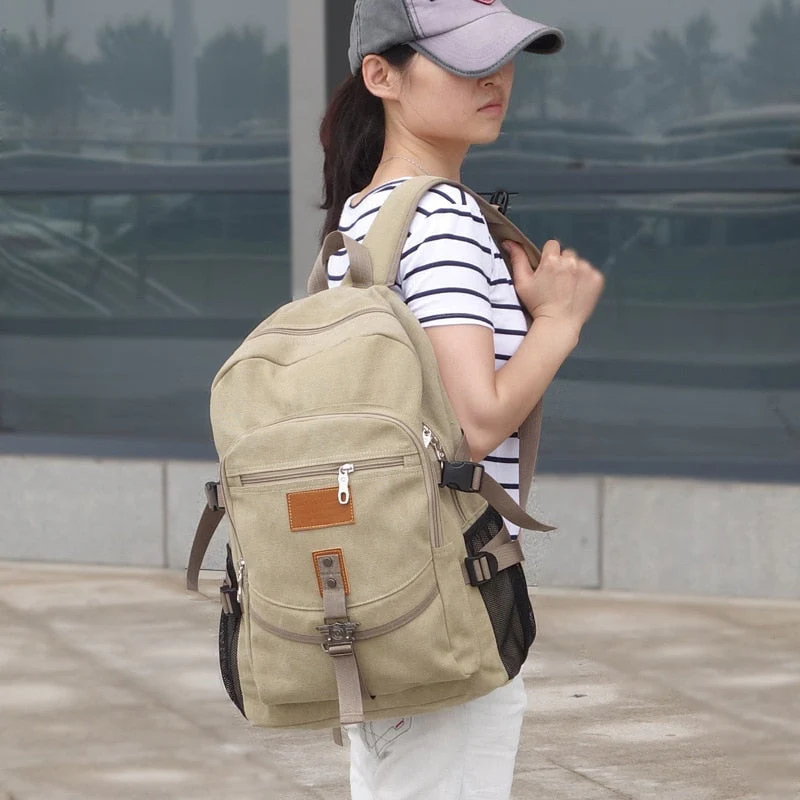 Shoulder Strap Zipper Solid Casual Backpack - Image 2