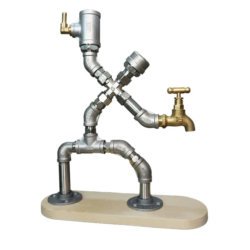 Vintage Human Industrial Pipe Drink Dispenser - Image 1
