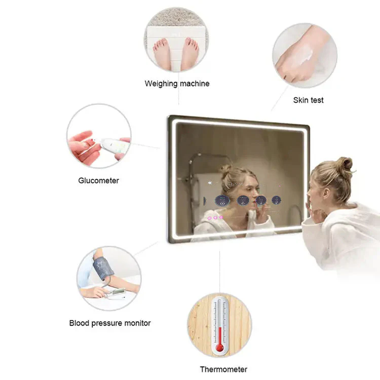 Touch Screen LED Smart Waterproof Magic Mirror - Image 2