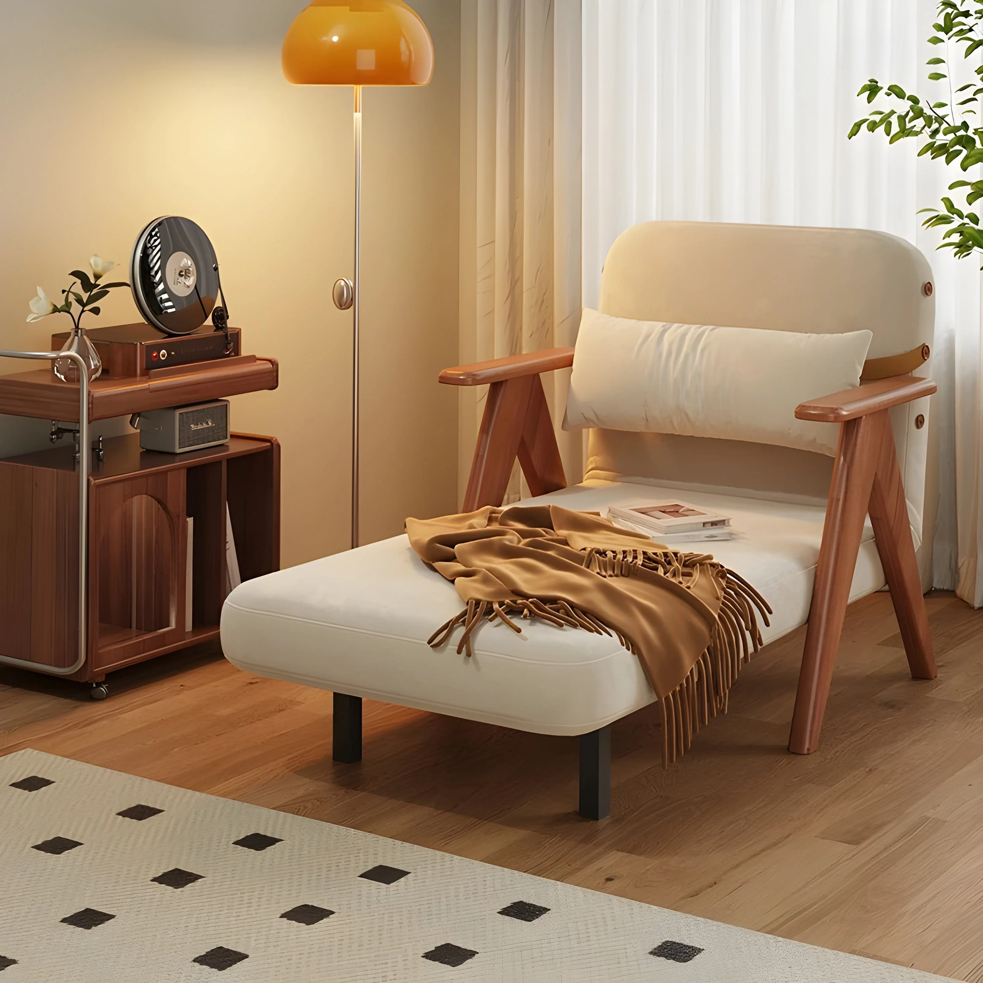 Space Saving Foldable Nordic Sofa Bed - Image 3