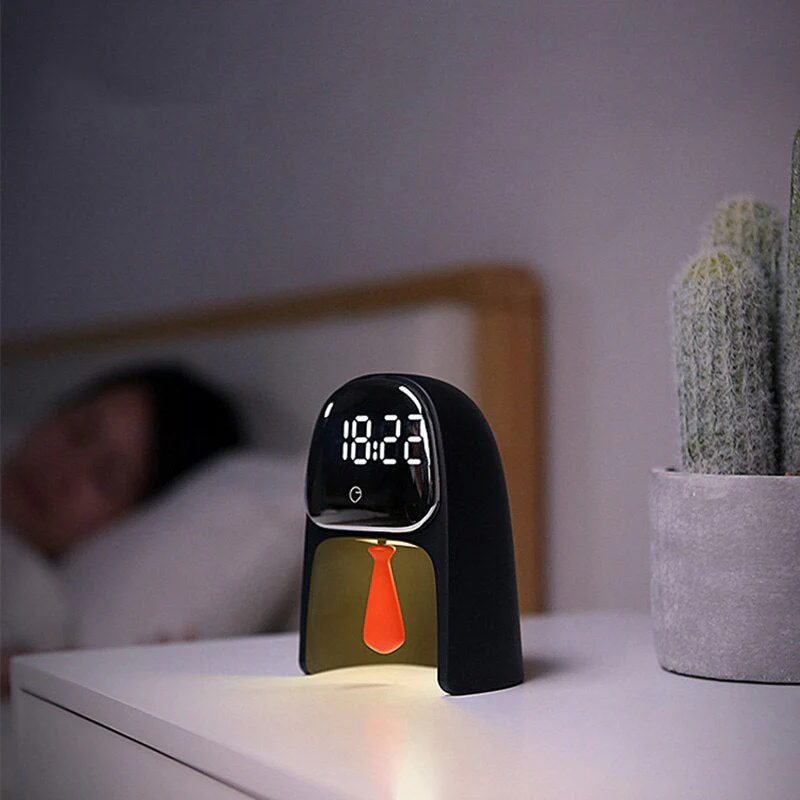 Creative LED Voice Control Gentleman Alarm Clock - Image 2