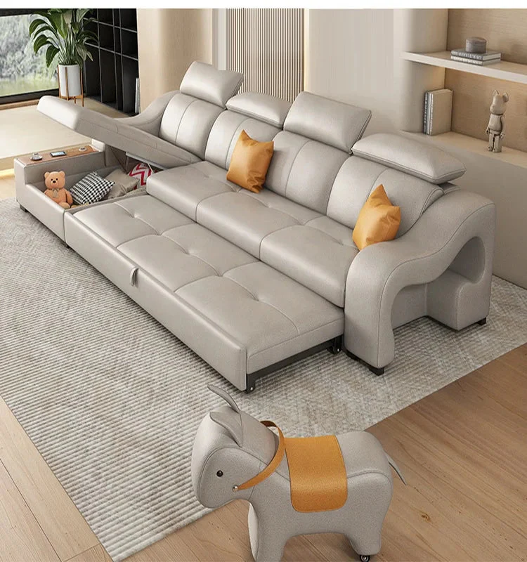 Rideable Seat Sectional Built-In Charging System Modern Sofa - Image 2