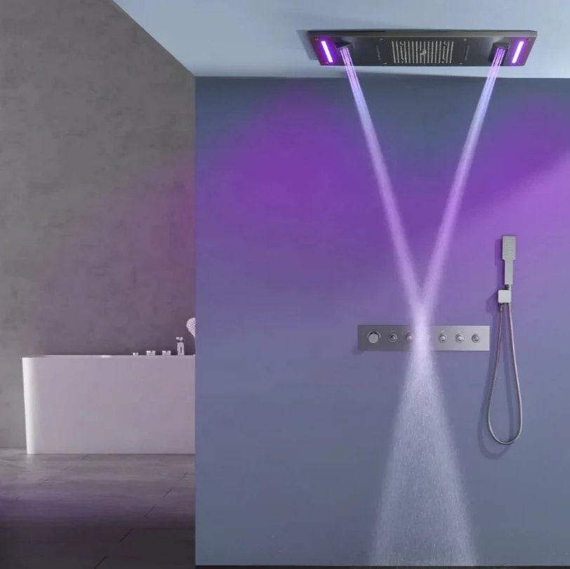 Luxury Rainfall LED Color-Changing Shower Set - Image 1