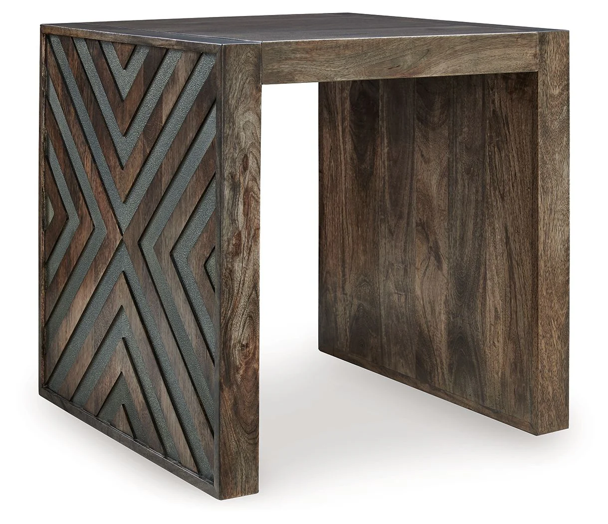 Dreggan – Square End Table – Brown