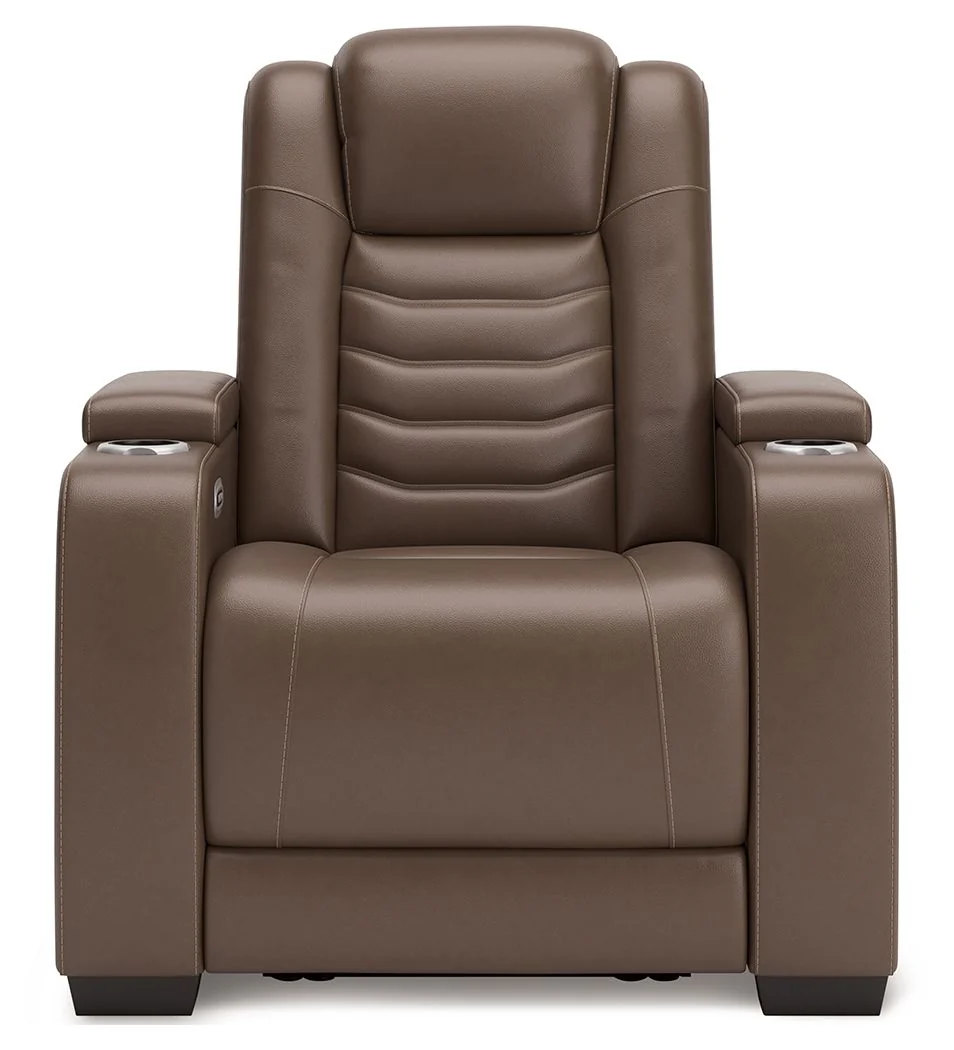 High Impact - Power Recliner / Adj Headrest - Tobacco - Image 2
