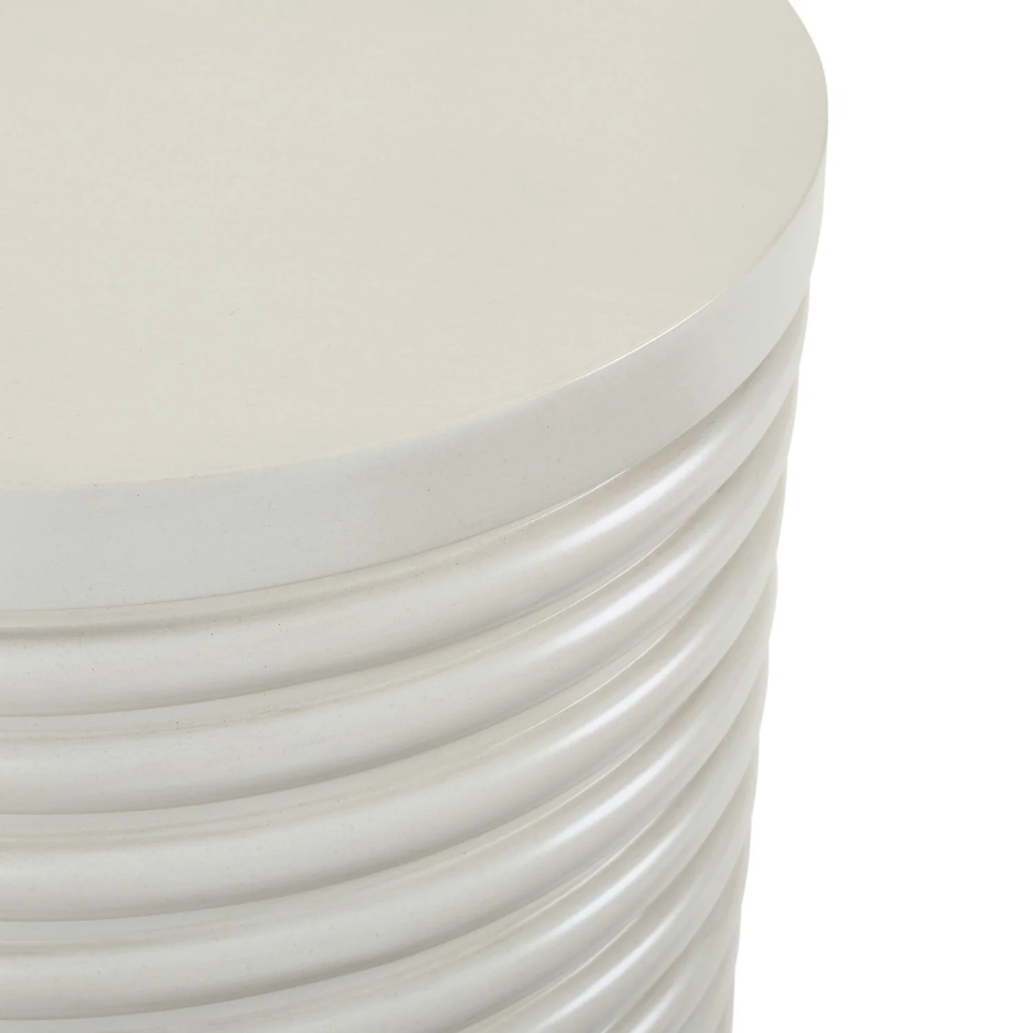 Berkley Square - Round Chairside Table - Linen & Khaki - Image 2
