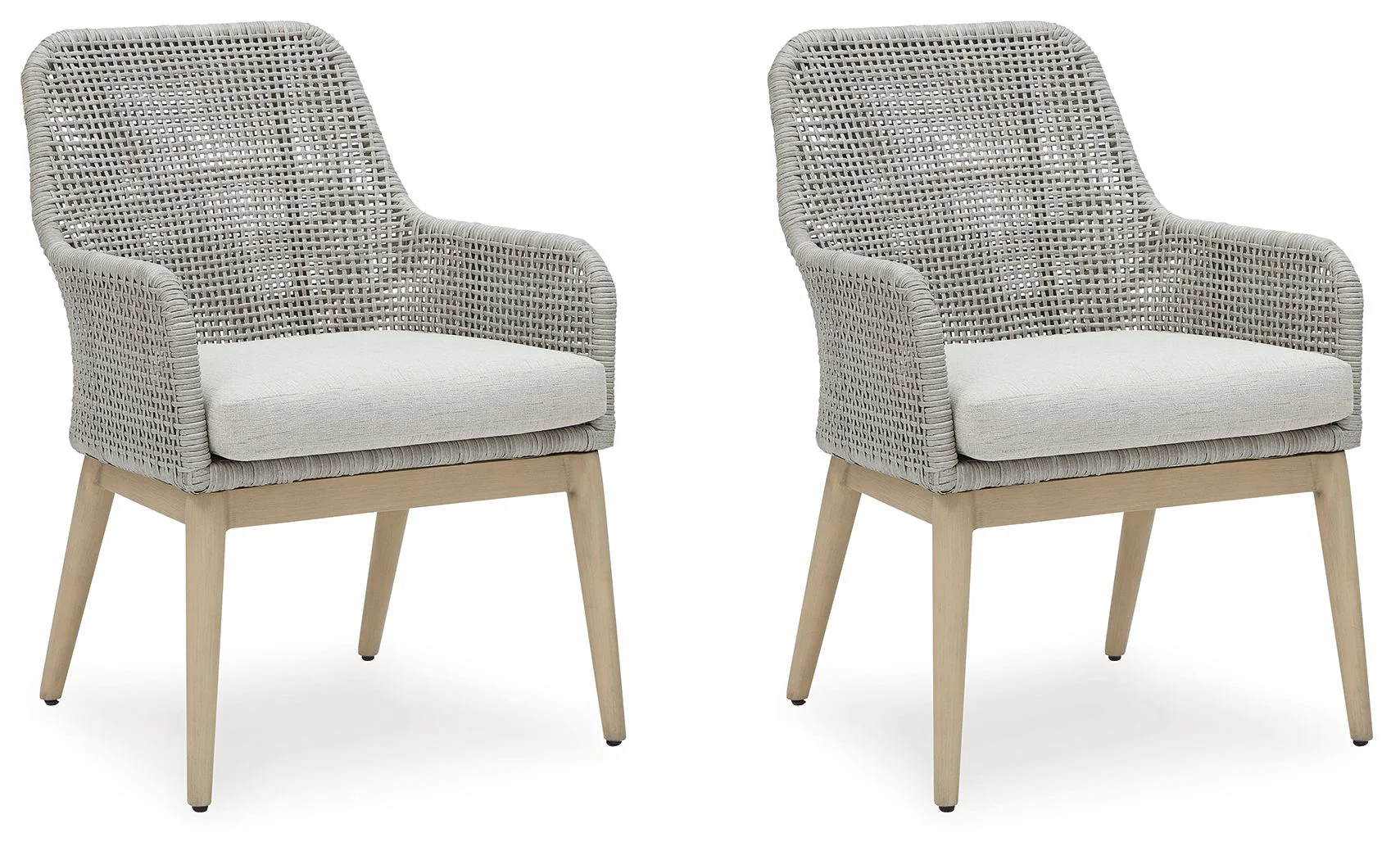 Seton Creek – Arm Chair With Cushion (Set of 2) – Gray