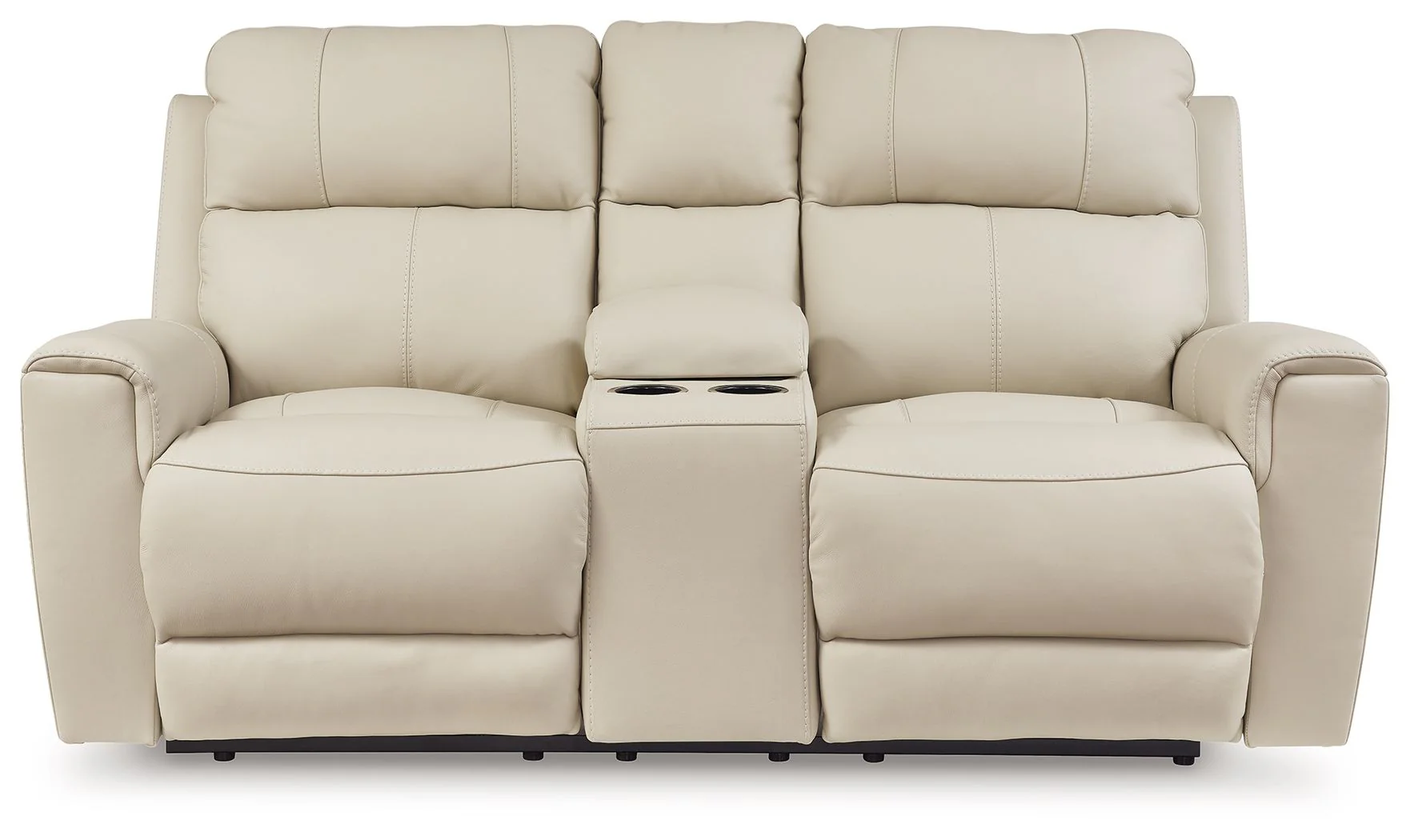 Dahlmoore - Dbl Power Reclining Loveseat With Console - Almond - Image 3