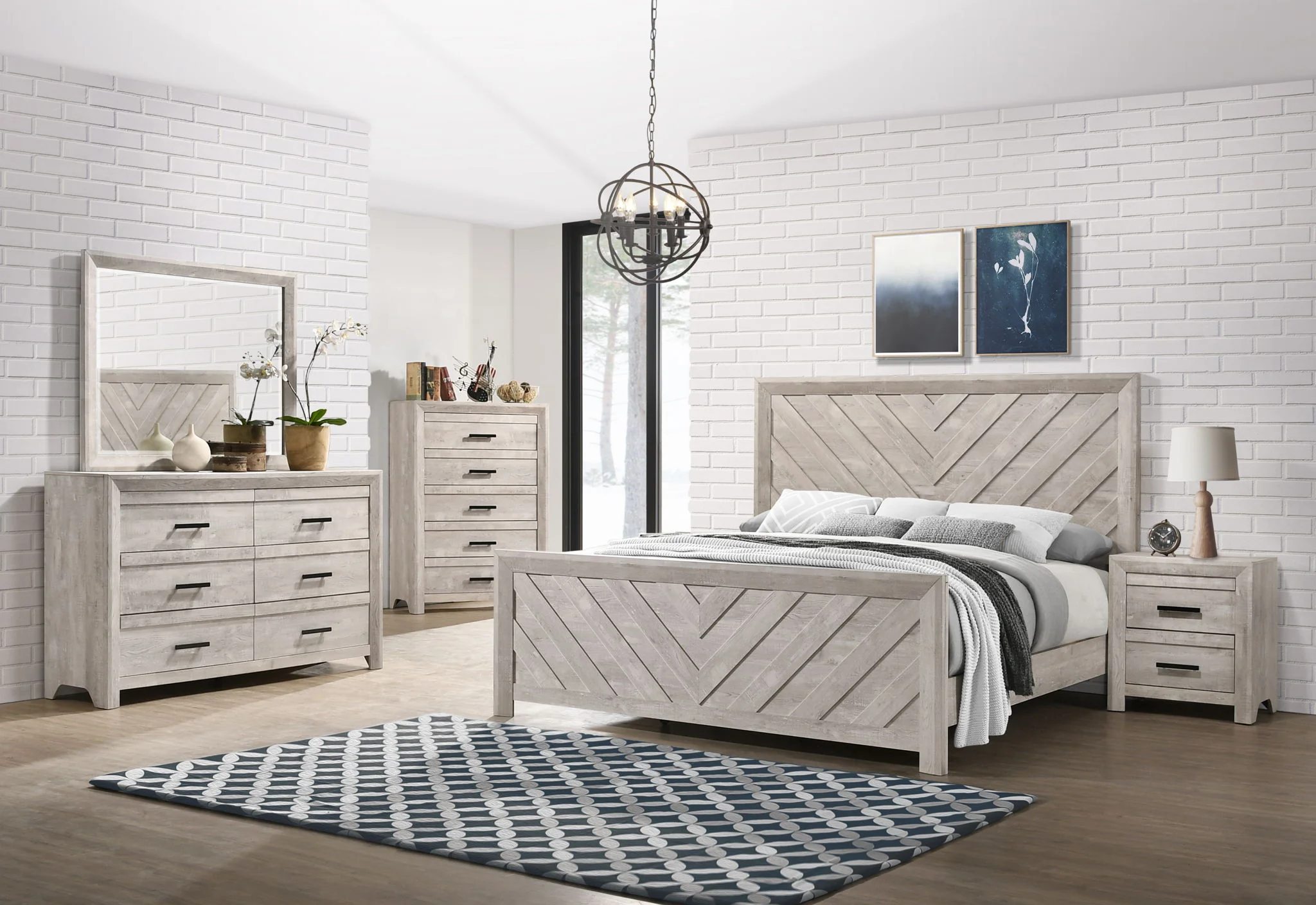 Ellen - Dresser & Mirror Set - White - Image 2